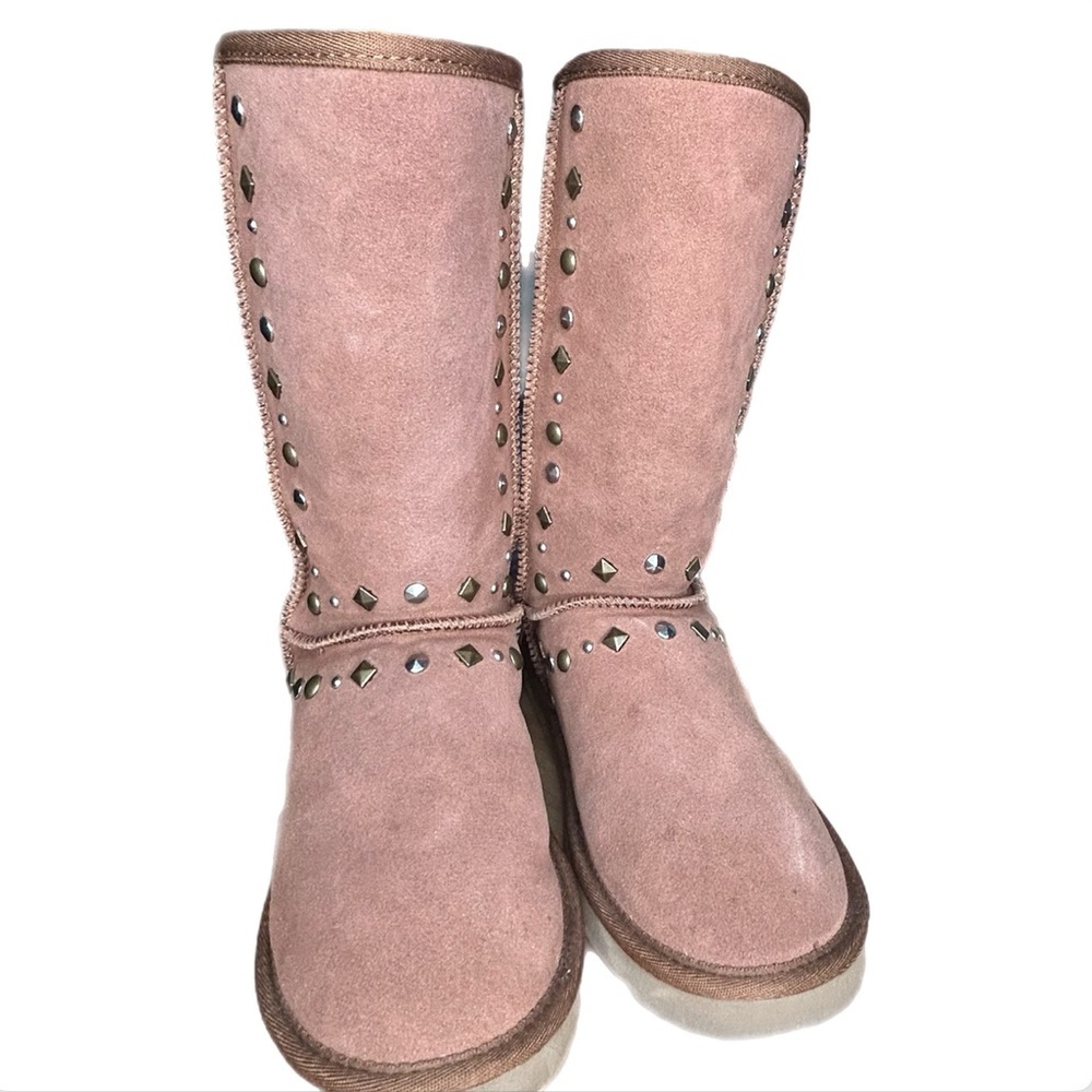 Style & Co. Bolted Cognac Suede Boot | Women Sz 8 | EUC